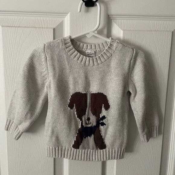 Carters Crew Neck Dog Print Sweater Size 18 Months - Picture 1 of 4